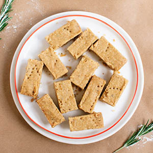 Lemon rosemary shortbread